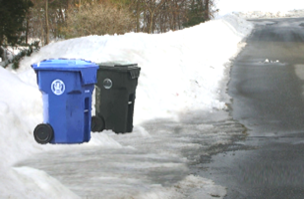 Trash and recycle barrel image