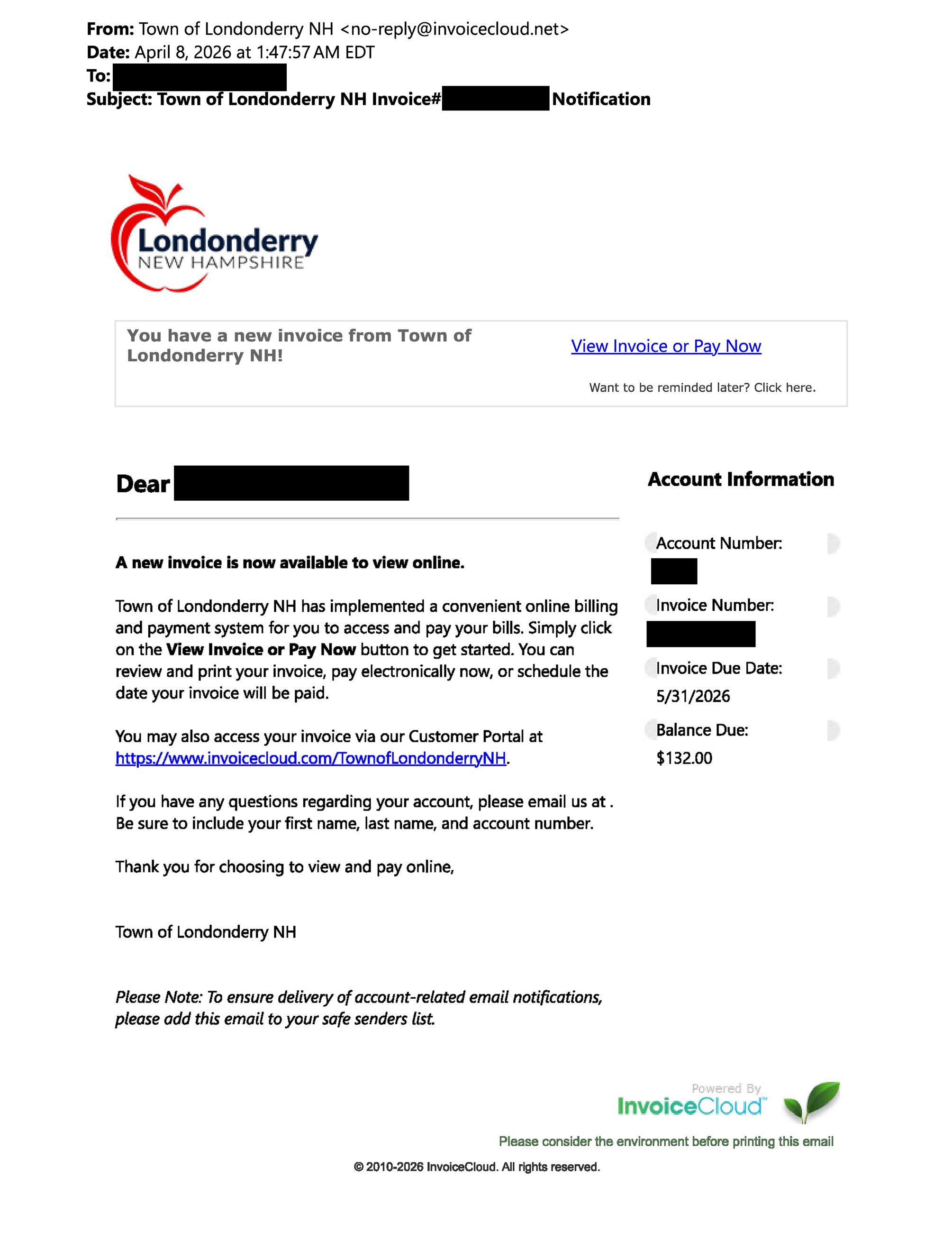 An image of an invoice 