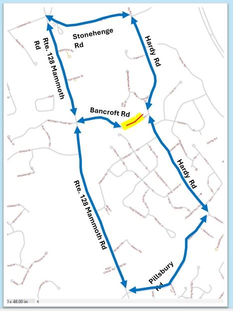 Bancroft Road Detour Map jpg
