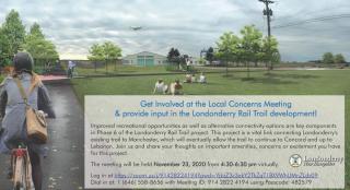 A virtual local concerns meeting for the Rail Trail TAP Grant project.