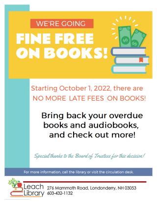 Fine free on books