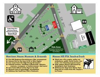 Map of Old Home Day on the Common