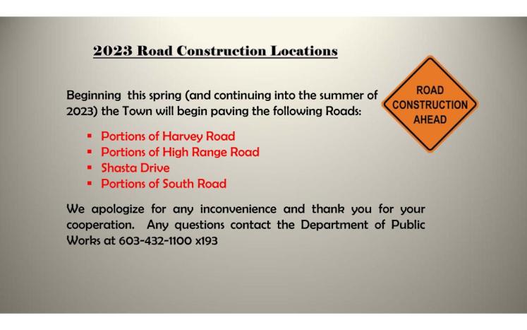 Spring Road Paving Projects 2023